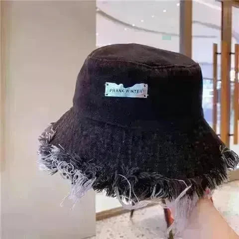 Jean Fisherman Hat Women's Spring And Summer Thin Washed Old Frayed Edge Bucket Hat Outdoor - EX-STOCK CANADA