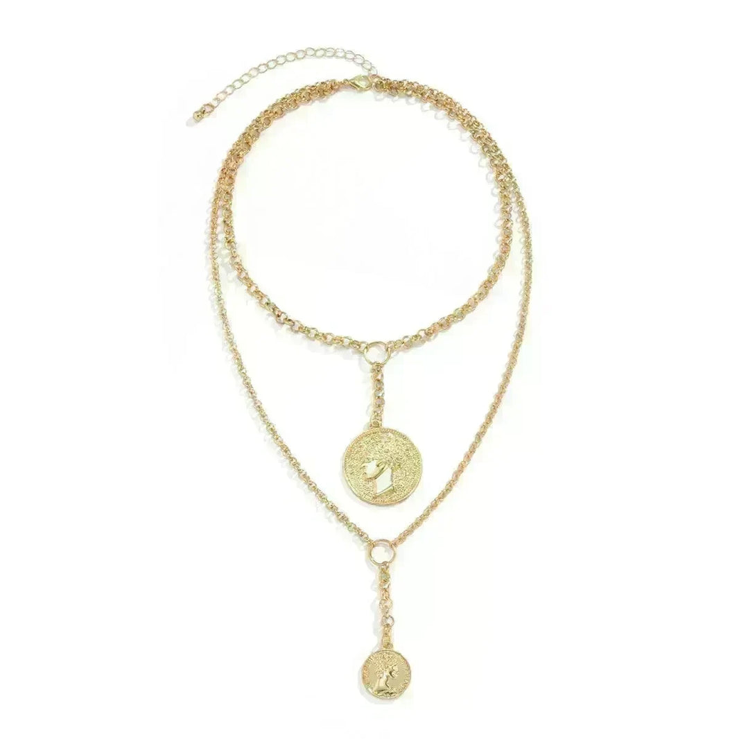 Jewelry Portrait Embossed Tassel Necklace Female - EX-STOCK CANADA