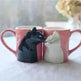 Kiss Cat Coffee Couple Handmade Mug - EX-STOCK CANADA