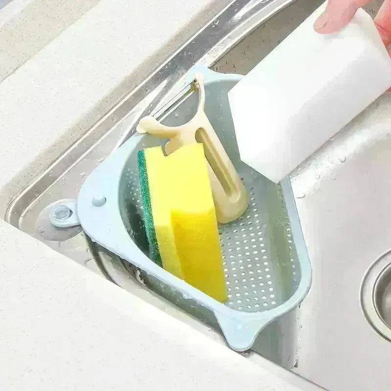 Kitchen Sink Multi-function Triangle Storage Rack Multi-purpose Dishwashing Sponge Drain Rack Storage Rack - EX-STOCK CANADA