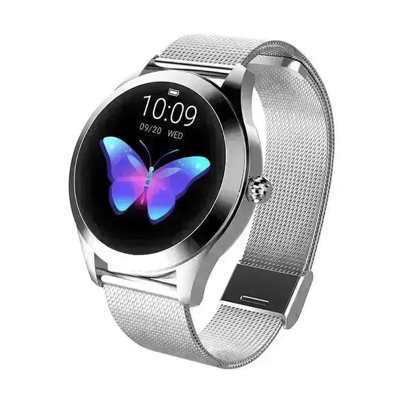 KW10x Smartx Watchx Heartx Ratex Monitoringx Sportsx Stepx Sleepx Qualityx Monitoringx Flipx Wristx Brightx Waterproofx Femalex Smartx Braceletx - EX-STOCK CANADA