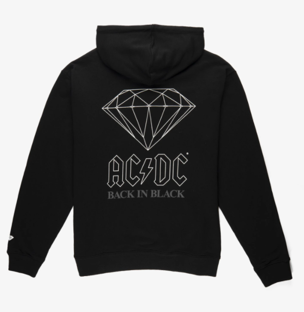 Diamond  Back in Black - Mens Hoodie - EX-STOCK Canada