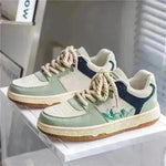 Lace-up Casual Shoes Men Soft Thick Sole Fashion Comfortable Breathable Flats Sneakers Student Platform Outdoor Walking Shoes - EX-STOCK CANADA