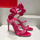 Lace-up Stiletto Heel Round Toe Flower Decorative Women's Sandals - EX-STOCK CANADA