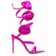 Lace-up Stiletto Heel Round Toe Flower Decorative Women's Sandals - EX-STOCK CANADA