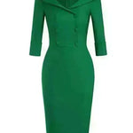 Ladies retro sweetheart collar casual wine dance dress foreign trade wide collar pencil skirt - EX-STOCK CANADA