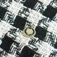 Lapel Long Sleeve Double Breasted Houndstooth Coat Top For Women - EX-STOCK CANADA