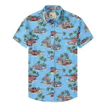 Lapel Print Thin Hawaiian Printed Shirt Men - EX-STOCK CANADA