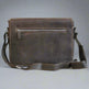Greenwood Leather Laptop Bag. Premium Waxed Pull-Up Leather Messenger Bag 