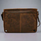 Greenwood Leather Laptop Bag. Premium Waxed Pull-Up Leather Messenger Bag 