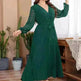 Large Size Solid Color Elastic Waist flared Abaya Dress for Turkey Middle East Women - EX-STOCK CANADA