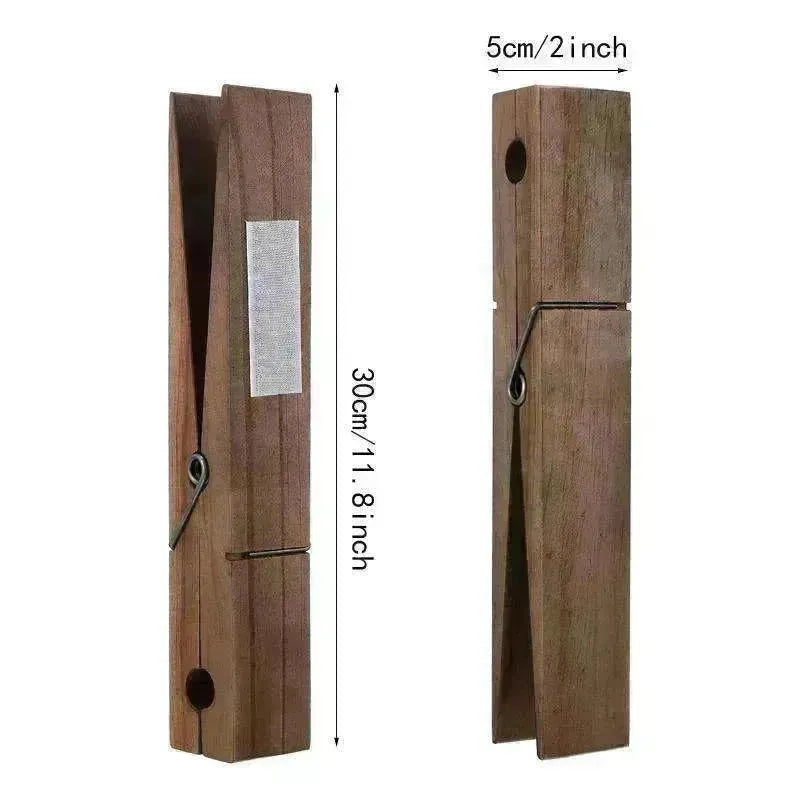 Large Wood Clothespin Bath Towel Holder - EX-STOCK CANADA