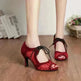 Latin Dance Shoes New Lace High Heels - EX-STOCK CANADA