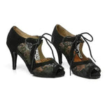 Latin Dance Shoes New Lace High Heels - EX-STOCK CANADA