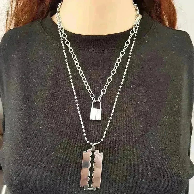 Layered Chains Punk Necklace - EX-STOCK CANADA