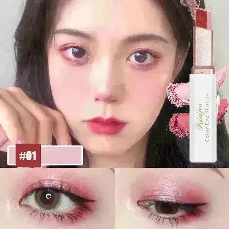 Lazy Eyeshadow Stick Stereo Gradient Shimmer Double Color Eye Shadow Pen Waterproof Easy To Wear Eyeshadow - EX-STOCK CANADA