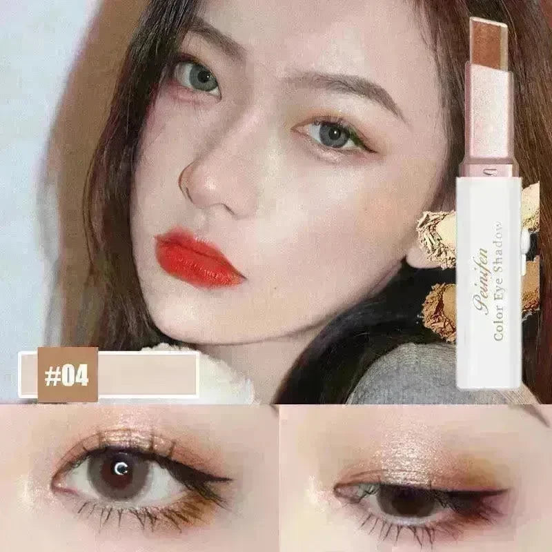 Lazy Eyeshadow Stick Stereo Gradient Shimmer Double Color Eye Shadow Pen Waterproof Easy To Wear Eyeshadow - EX-STOCK CANADA