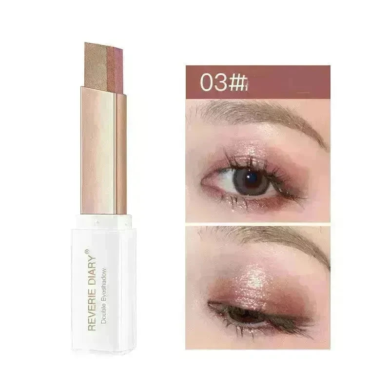 Lazy Eyeshadow Stick Stereo Gradient Shimmer Double Color Eye Shadow Pen Waterproof Easy To Wear Eyeshadow - EX-STOCK CANADA