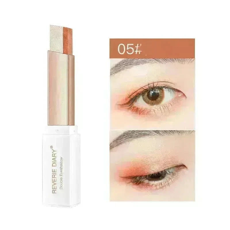 Lazy Eyeshadow Stick Stereo Gradient Shimmer Double Color Eye Shadow Pen Waterproof Easy To Wear Eyeshadow - EX-STOCK CANADA