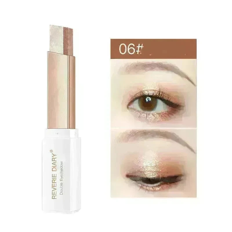 Lazy Eyeshadow Stick Stereo Gradient Shimmer Double Color Eye Shadow Pen Waterproof Easy To Wear Eyeshadow - EX-STOCK CANADA