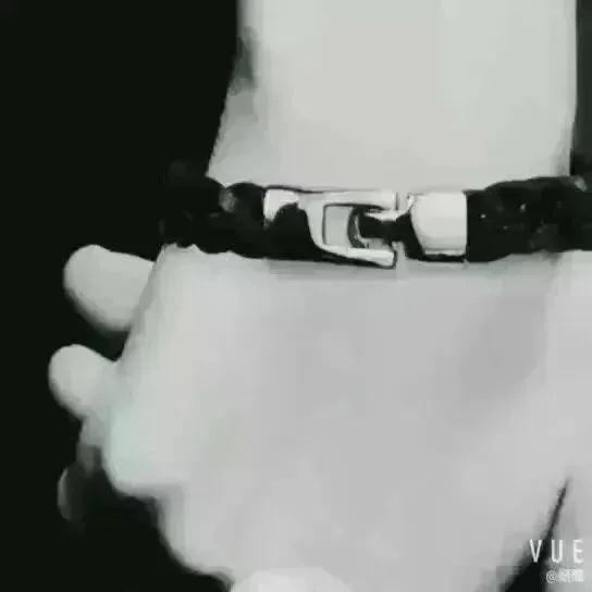 Leather alloy vintage hand-woven bracelet - EX-STOCK CANADA