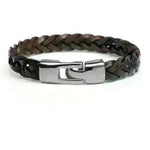 Leather alloy vintage hand-woven bracelet - EX-STOCK CANADA