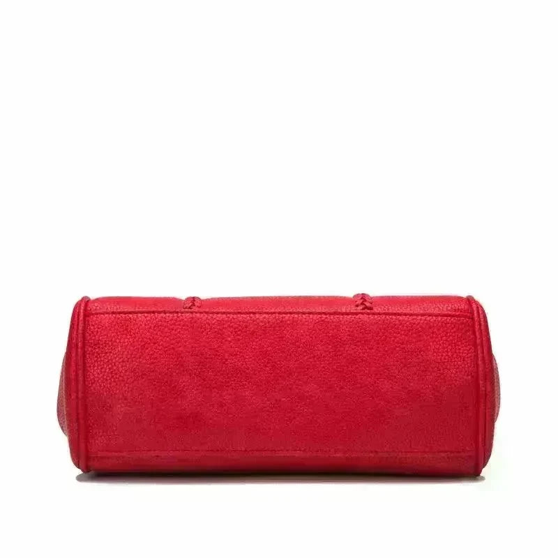 Leather handbags lychee pattern handbag - EX-STOCK CANADA