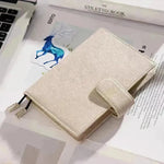 Leather Notebook Lychee Pattern Head Layer Cowhide A6 Loose-Leaf Diary - EX-STOCK CANADA