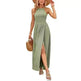 Leisure Beach Sleeveless Halter Strap Printing Dress - EX-STOCK CANADA