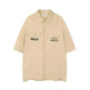 Letter Embroidered Workwear With Pocket Shirt - EX-STOCK CANADA