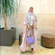 Lily Satin Cardigan Lace-up Bow Robe Abaya Dress for Arab Dubai Turkey Middle East Women - EX-STOCK CANADA