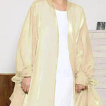 Lily Satin Cardigan Lace-up Bow Robe Abaya Dress for Arab Dubai Turkey Middle East Women - EX-STOCK CANADA
