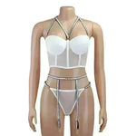 Lingerie Three-point Garter Set - EX-STOCK CANADA