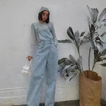 Loose Mopping Denim Overalls Trousers Women - EX-STOCK CANADA