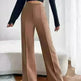 Loose Straight Pants Women High Waist Casual Trousers - EX-STOCK CANADA