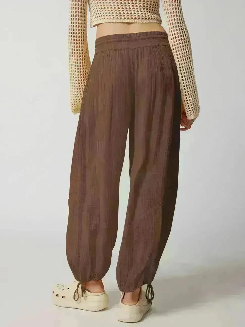 Loose Wide Leg Pants Women Drawstring Leggings Trousers - EX-STOCK CANADA