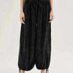 Loose Wide Leg Pants Women Drawstring Leggings Trousers - EX-STOCK CANADA
