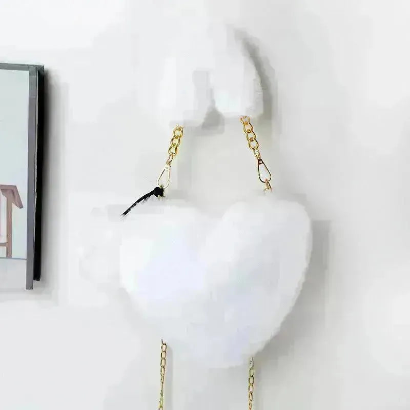 Love Bags Soft Plush Handbags Women Valentine's Day Party Bag - EX-STOCK CANADA