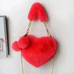 Love Bags Soft Plush Handbags Women Valentine's Day Party Bag - EX-STOCK CANADA