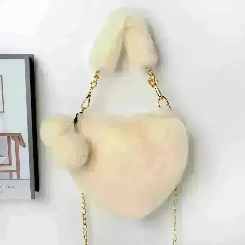 Love Bags Soft Plush Handbags Women Valentine's Day Party Bag - EX-STOCK CANADA