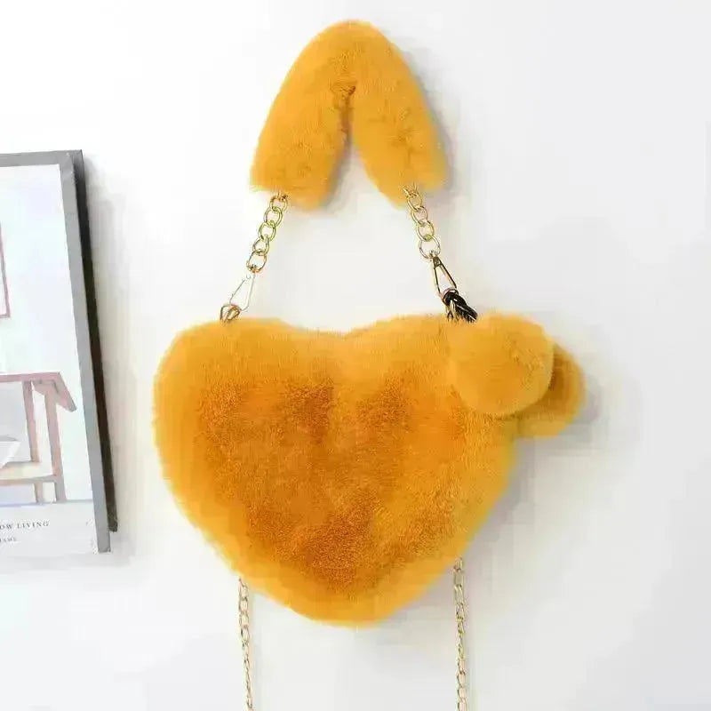 Love Bags Soft Plush Handbags Women Valentine's Day Party Bag - EX-STOCK CANADA
