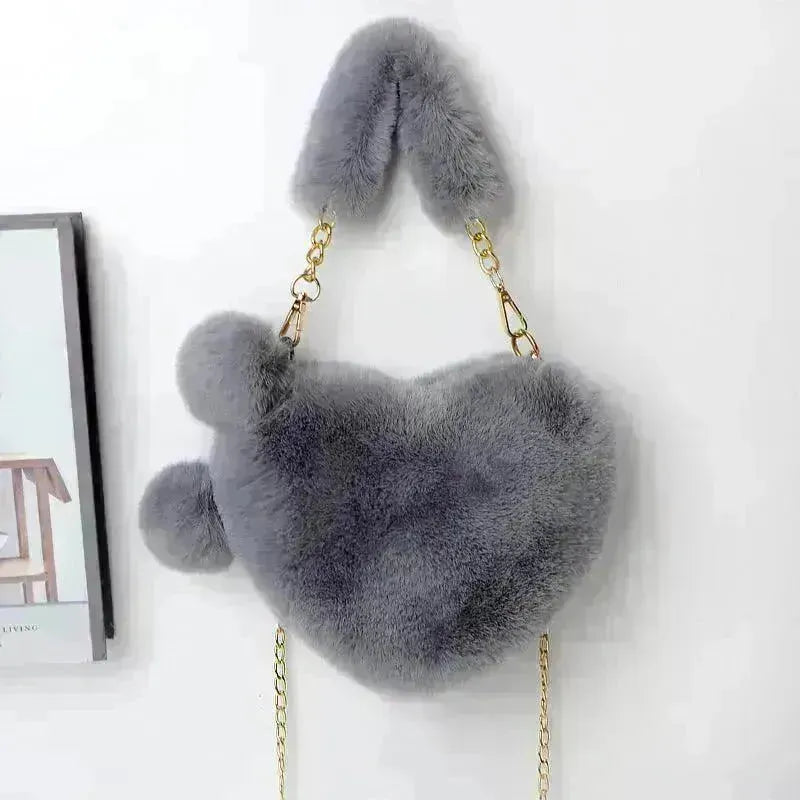 Love Bags Soft Plush Handbags Women Valentine's Day Party Bag - EX-STOCK CANADA