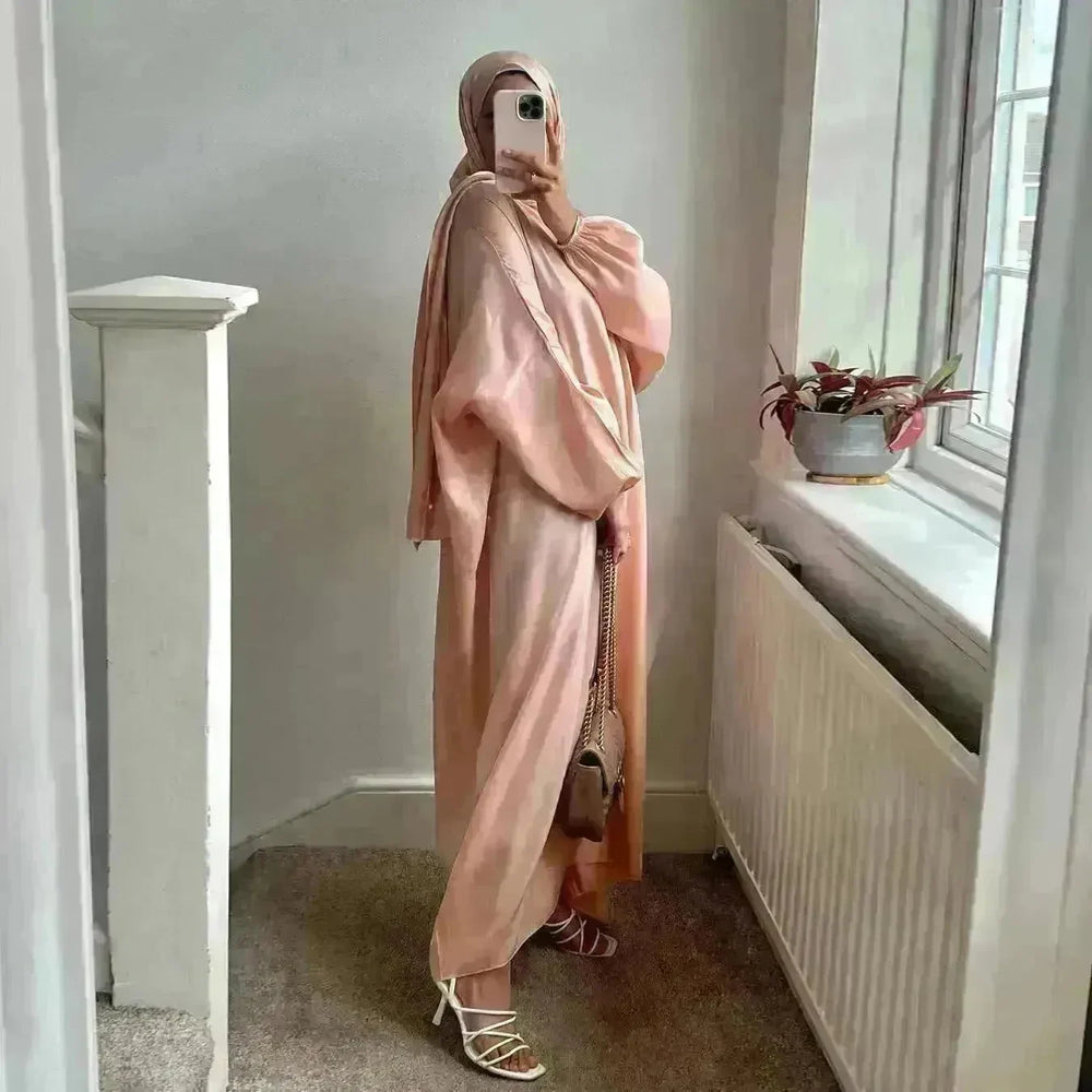 Lustre Batwing style Abaya Dress for Arab Dubai Turkey Middle East Women - EX-STOCK CANADA