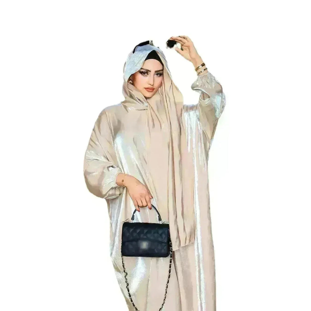 Lustre Batwing style Abaya Dress for Arab Dubai Turkey Middle East Women - EX-STOCK CANADA