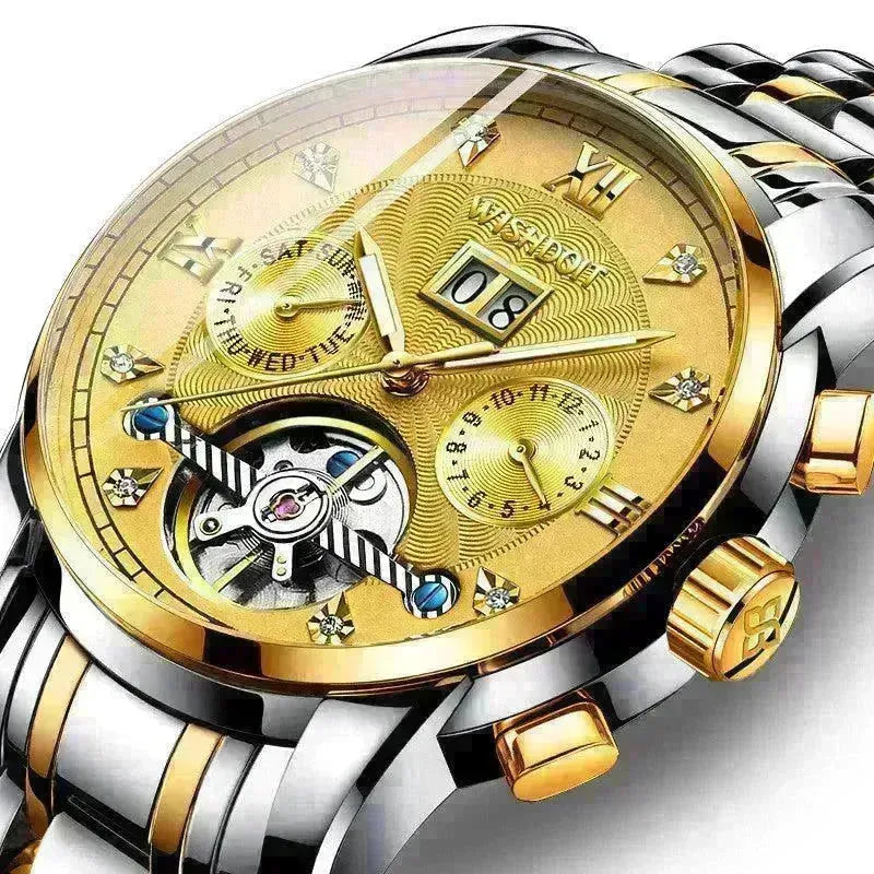 Luxurious Luminous Diamond Tourbillon Hollow Automatic Mechanical Watch - EX-STOCK CANADA