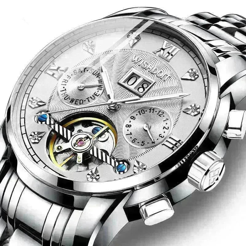Luxurious Luminous Diamond Tourbillon Hollow Automatic Mechanical Watch - EX-STOCK CANADA