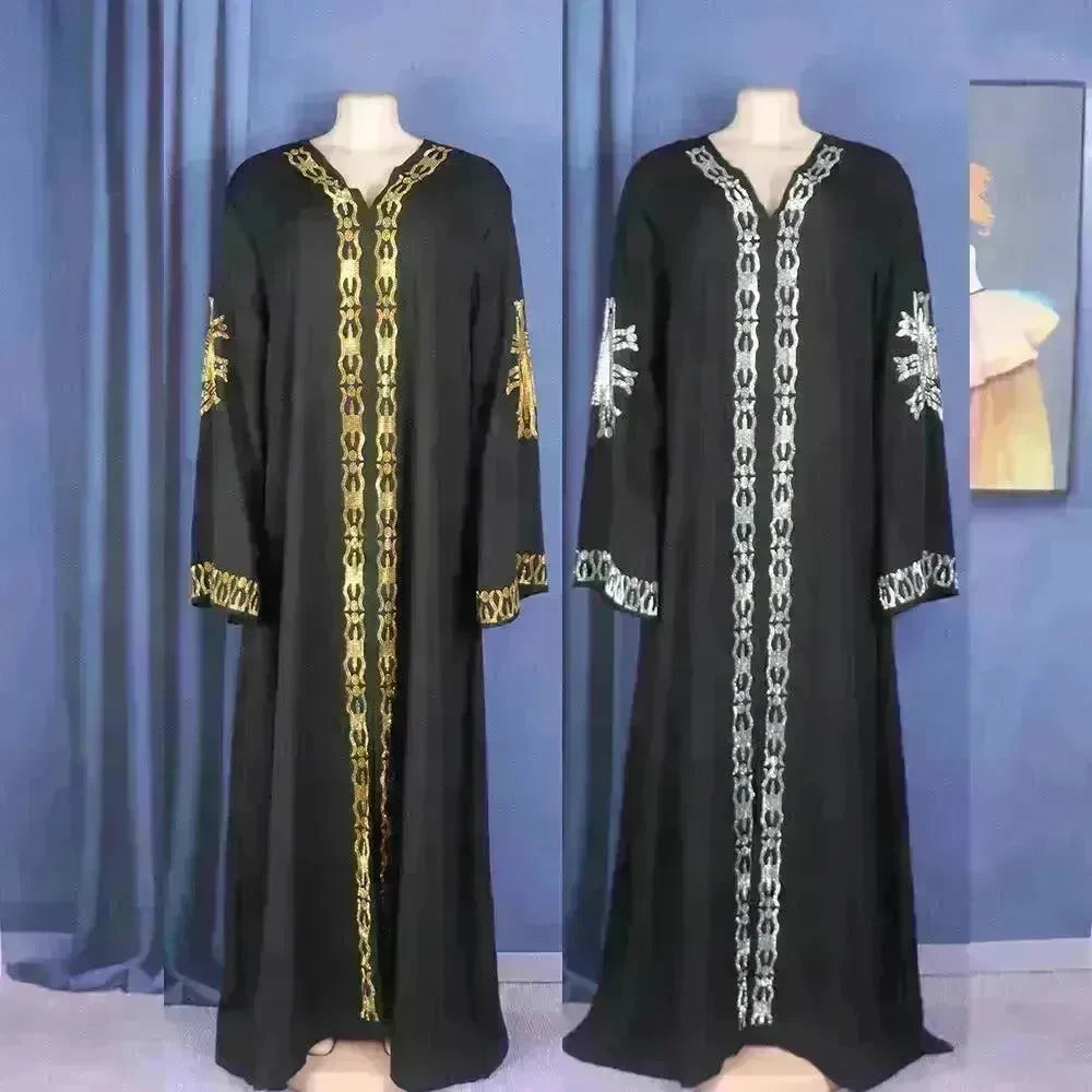 Luxurious Plain and Embroidered Turkey Abaya Dress - EX-STOCK CANADA