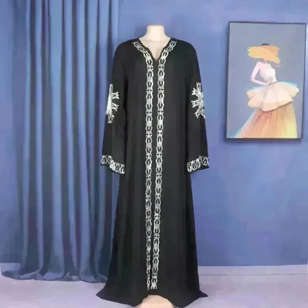 Luxurious Plain and Embroidered Turkey Abaya Dress - EX-STOCK CANADA