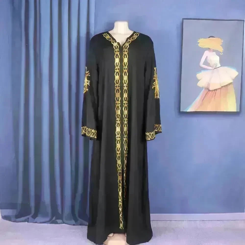 Luxurious Plain and Embroidered Turkey Abaya Dress - EX-STOCK CANADA