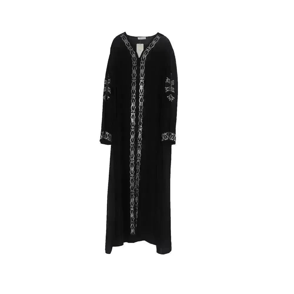 Luxurious Plain and Embroidered Turkey Abaya Dress - EX-STOCK CANADA